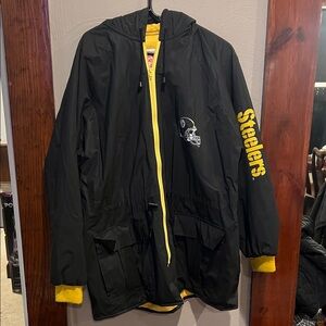 Vintage Game Day Pittsburgh Steelers fleeced lined windbreaker XL